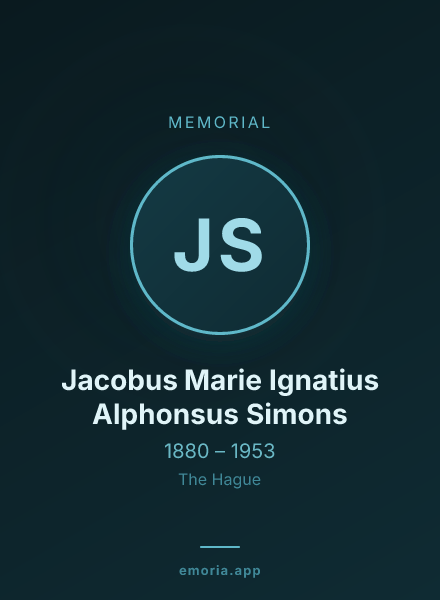 Memorial portrait of Jacobus Marie Ignatius Alphonsus Simons