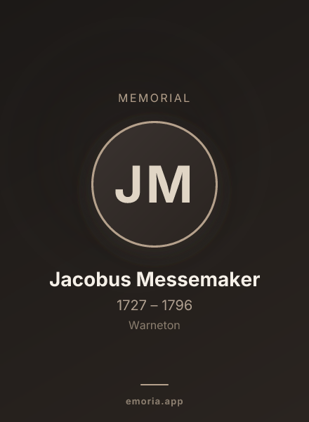 Memorial portrait of Jacobus Messemaker