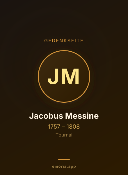 Gedenkportrait von Jacobus Messine