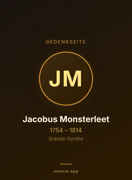 Gedenkportrait von Jacobus Monsterleet