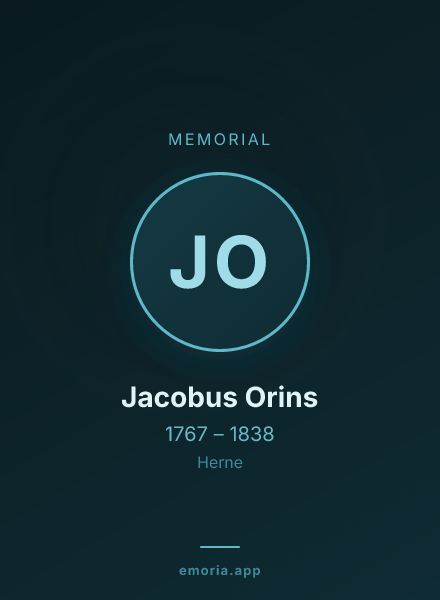 Memorial portrait of Jacobus Orins