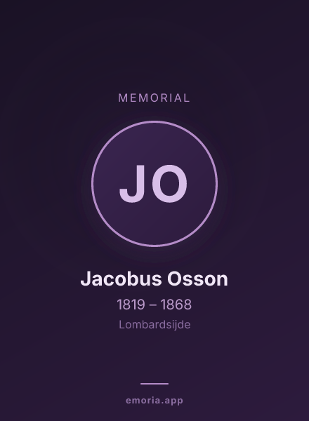 Memorial portrait of Jacobus Osson