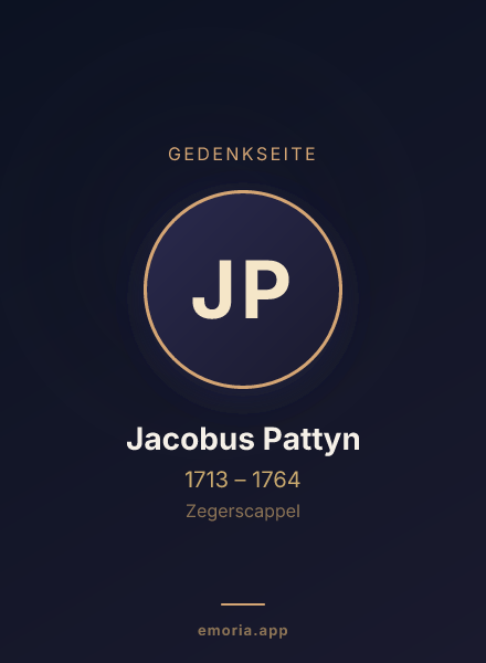 Gedenkportrait von Jacobus Pattyn