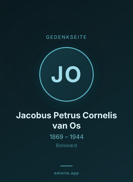 Gedenkportrait von Jacobus Petrus Cornelis van Os