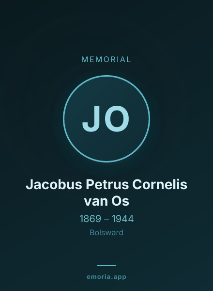 Memorial portrait of Jacobus Petrus Cornelis van Os