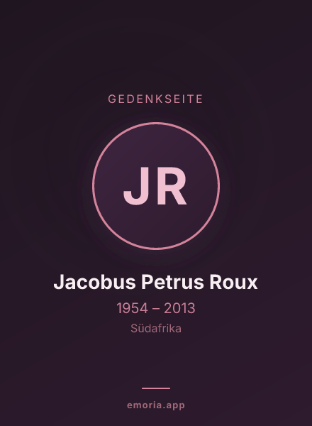 Gedenkportrait von Jacobus Petrus Roux
