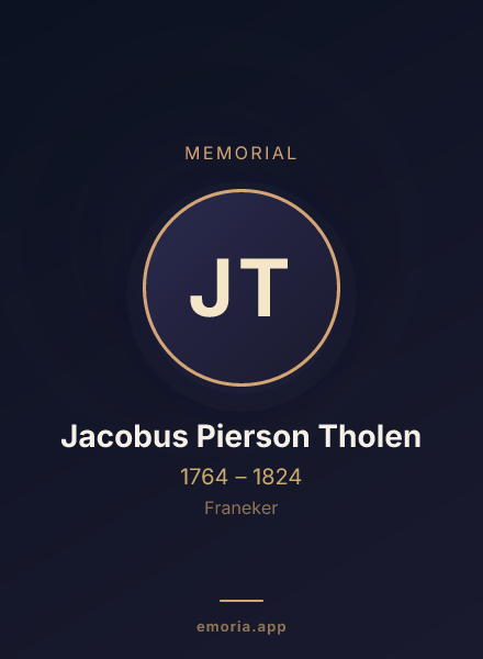 Memorial portrait of Jacobus Pierson Tholen