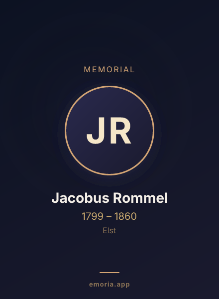 Memorial portrait of Jacobus Rommel