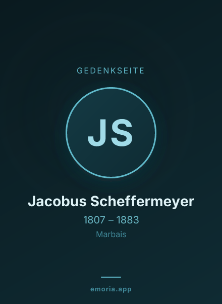 Gedenkportrait von Jacobus Scheffermeyer