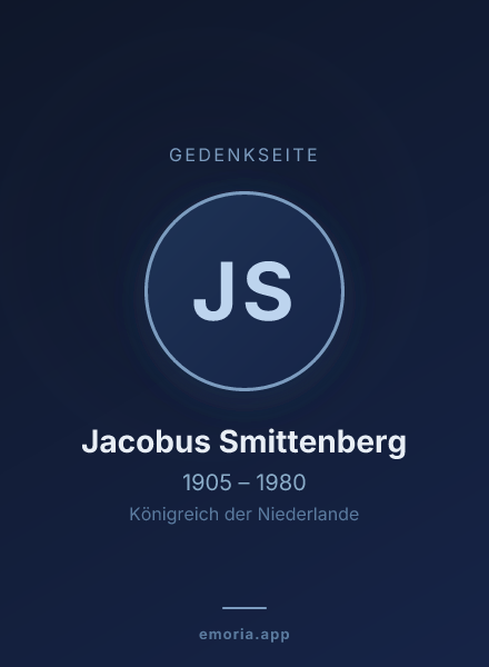 Gedenkportrait von Jacobus Smittenberg