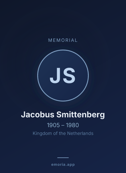 Memorial portrait of Jacobus Smittenberg