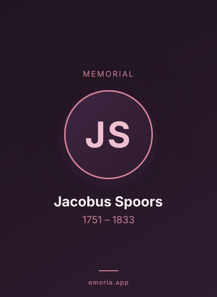 Memorial portrait of Jacobus Spoors