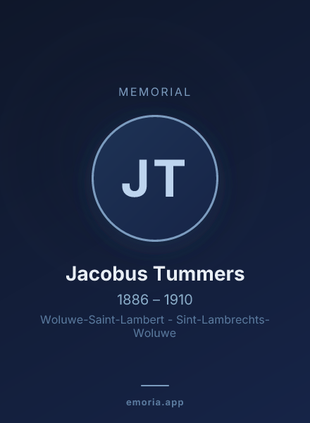 Memorial portrait of Jacobus Tummers