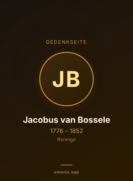 Gedenkportrait von Jacobus van Bossele