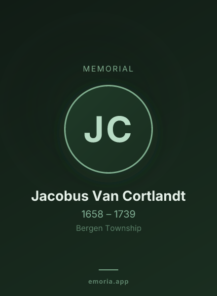 Memorial portrait of Jacobus Van Cortlandt