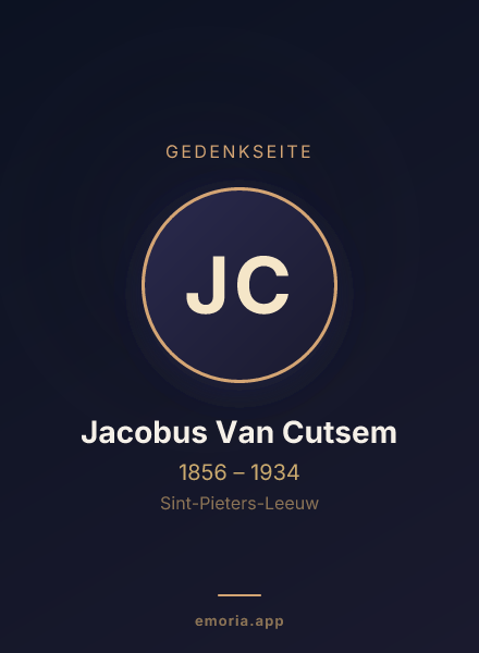 Gedenkportrait von Jacobus Van Cutsem
