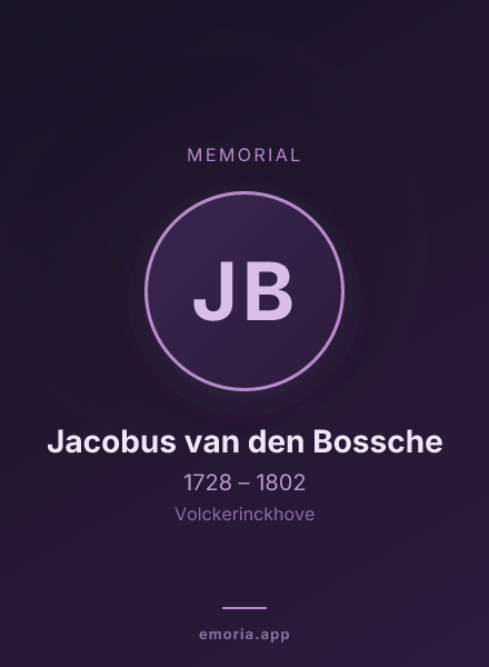 Memorial portrait of Jacobus van den Bossche