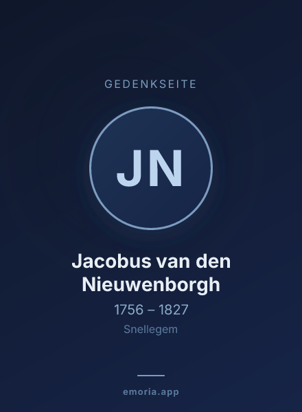 Gedenkportrait von Jacobus van den Nieuwenborgh