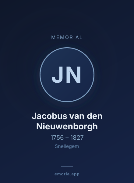 Memorial portrait of Jacobus van den Nieuwenborgh