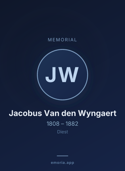 Memorial portrait of Jacobus Van den Wyngaert