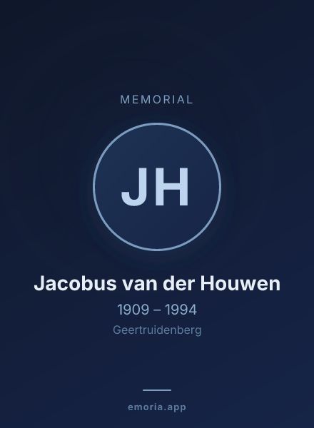 Memorial portrait of Jacobus van der Houwen