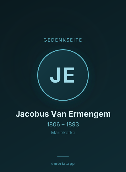 Gedenkportrait von Jacobus Van Ermengem