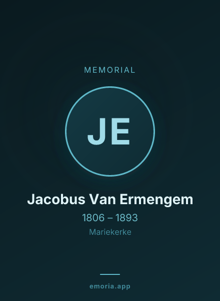 Memorial portrait of Jacobus Van Ermengem