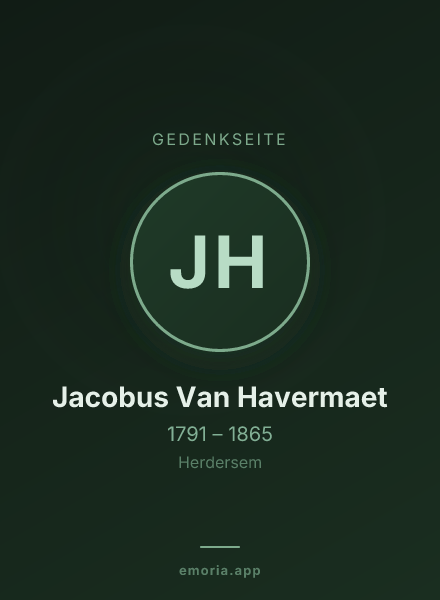 Gedenkportrait von Jacobus Van Havermaet
