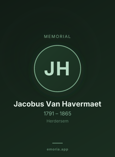 Memorial portrait of Jacobus Van Havermaet
