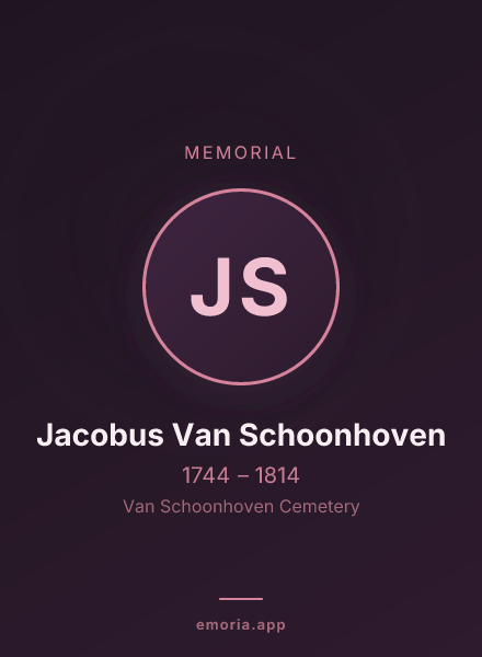 Memorial portrait of Jacobus Van Schoonhoven