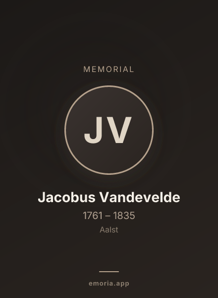 Memorial portrait of Jacobus Vandevelde