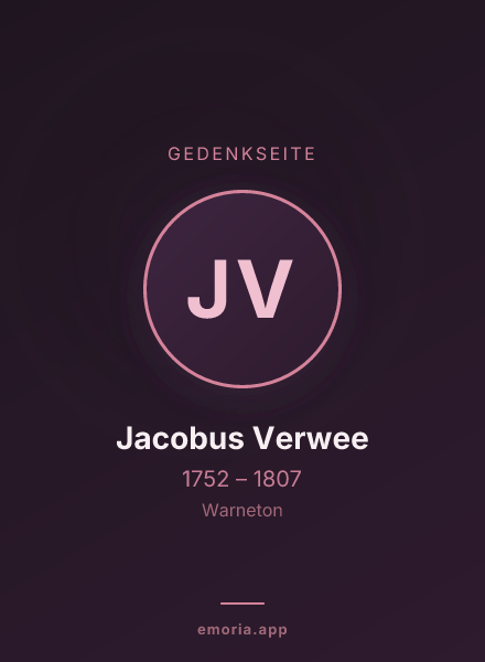 Gedenkportrait von Jacobus Verwee