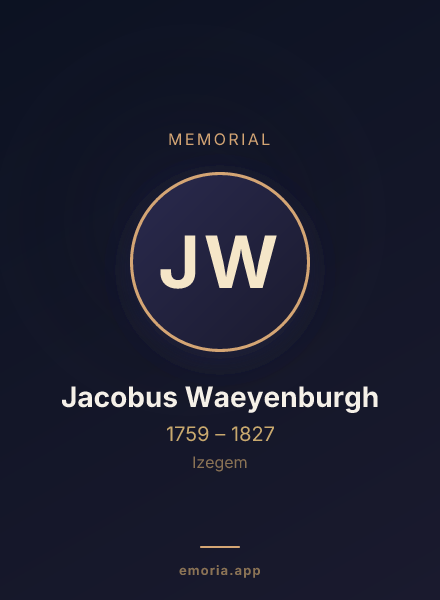 Memorial portrait of Jacobus Waeyenburgh