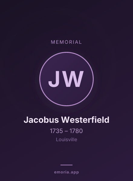 Memorial portrait of Jacobus Westerfield