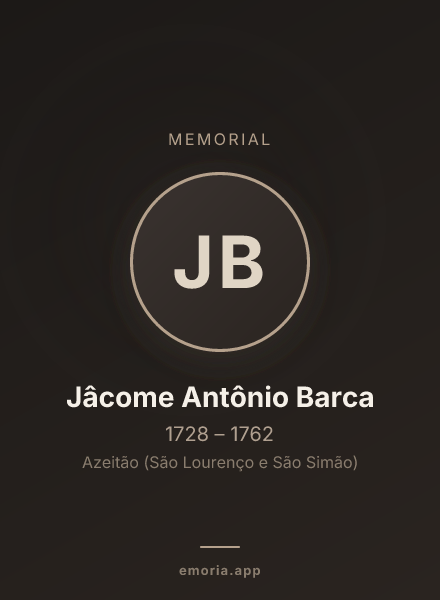 Memorial portrait of Jâcome Antônio Barca