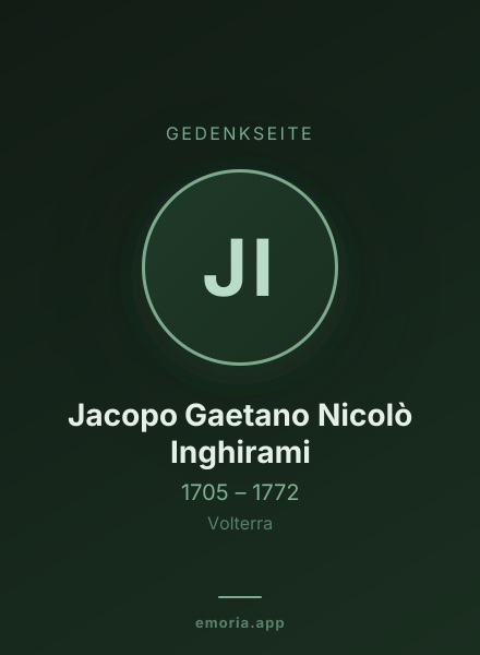Gedenkportrait von Jacopo Gaetano Nicolò Inghirami