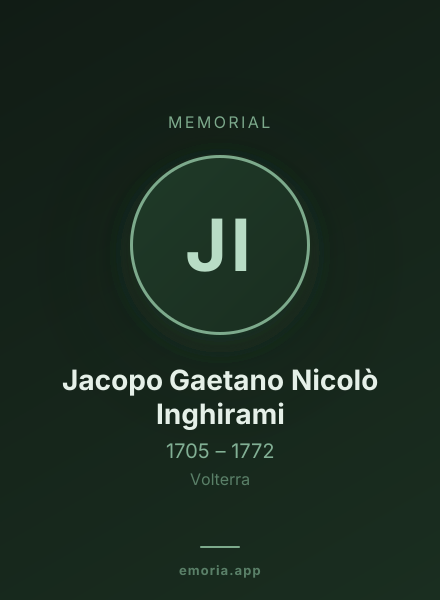 Memorial portrait of Jacopo Gaetano Nicolò Inghirami