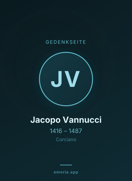 Gedenkportrait von Jacopo Vannucci
