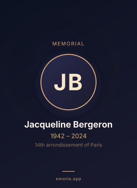 Memorial portrait of Jacqueline Bergeron