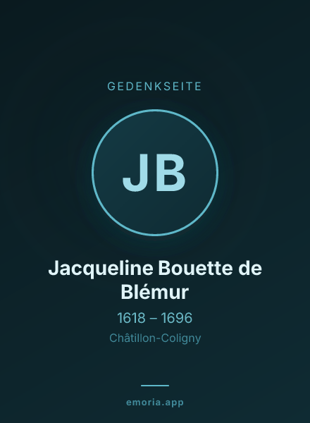 Gedenkportrait von Jacqueline Bouette de Blémur