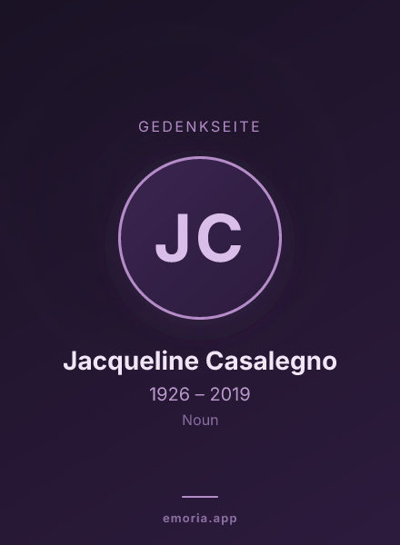 Gedenkportrait von Jacqueline Casalegno