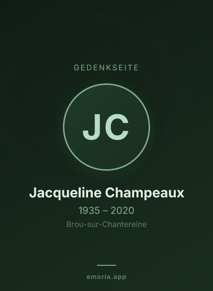Gedenkportrait von Jacqueline Champeaux