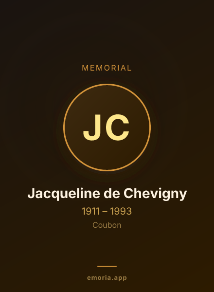 Memorial portrait of Jacqueline de Chevigny
