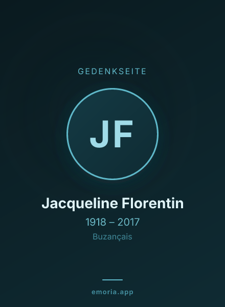 Gedenkportrait von Jacqueline Florentin