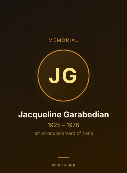 Memorial portrait of Jacqueline Garabedian