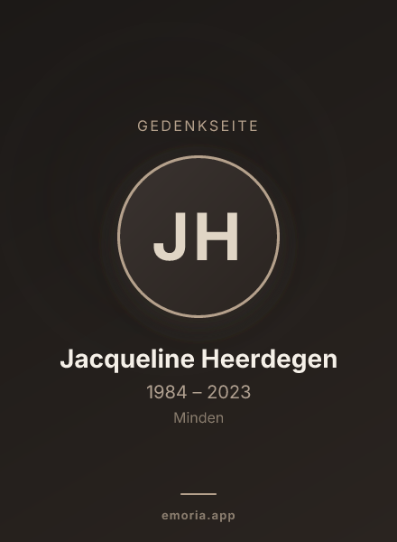 Gedenkportrait von Jacqueline Heerdegen