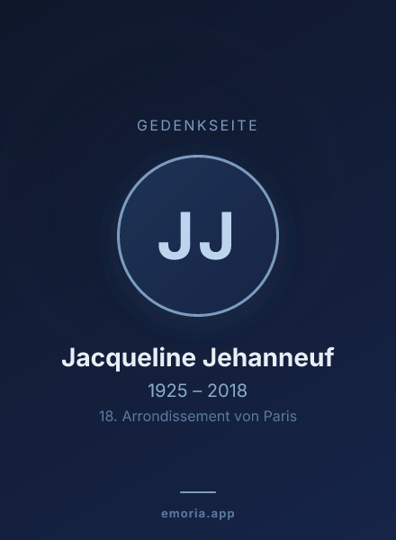 Gedenkportrait von Jacqueline Jehanneuf
