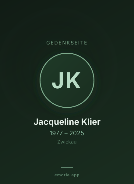 Gedenkportrait von Jacqueline Klier