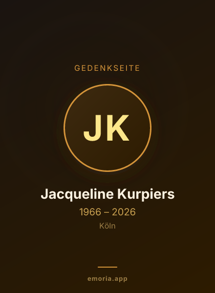 Gedenkportrait von Jacqueline Kurpiers