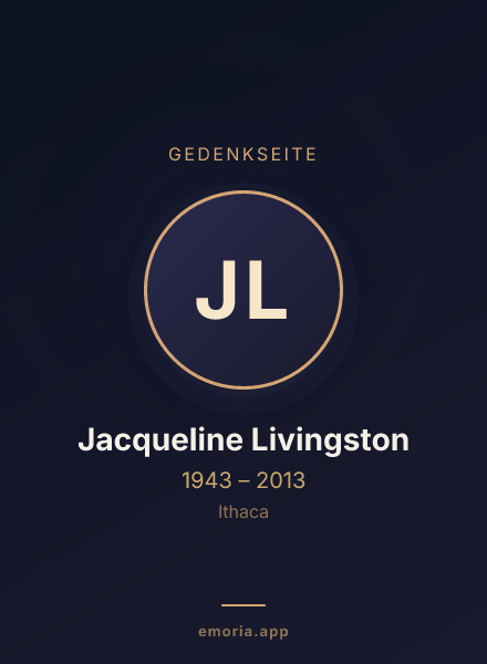 Gedenkportrait von Jacqueline Livingston